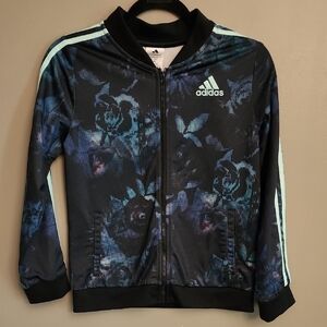 Childs Adidas Black and Blue Performance Jacket Sleek Design